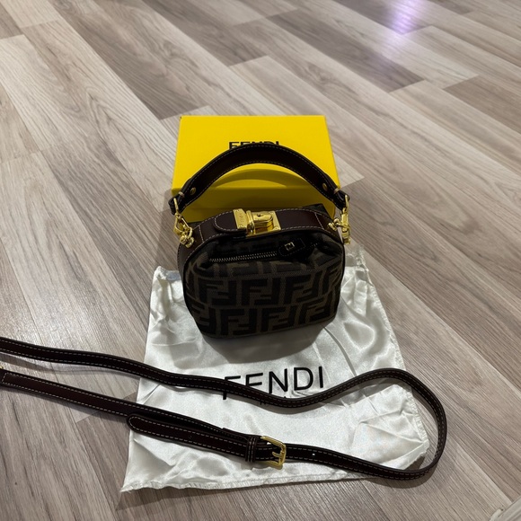 Authentic Fendi Black and Brown Mini Bag with two straps - Picture 4 of 16